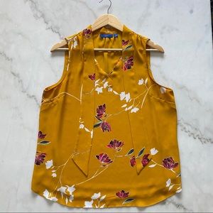 Apt. 9 Sleeveless Chiffon Tie Neck Blouse (size L)